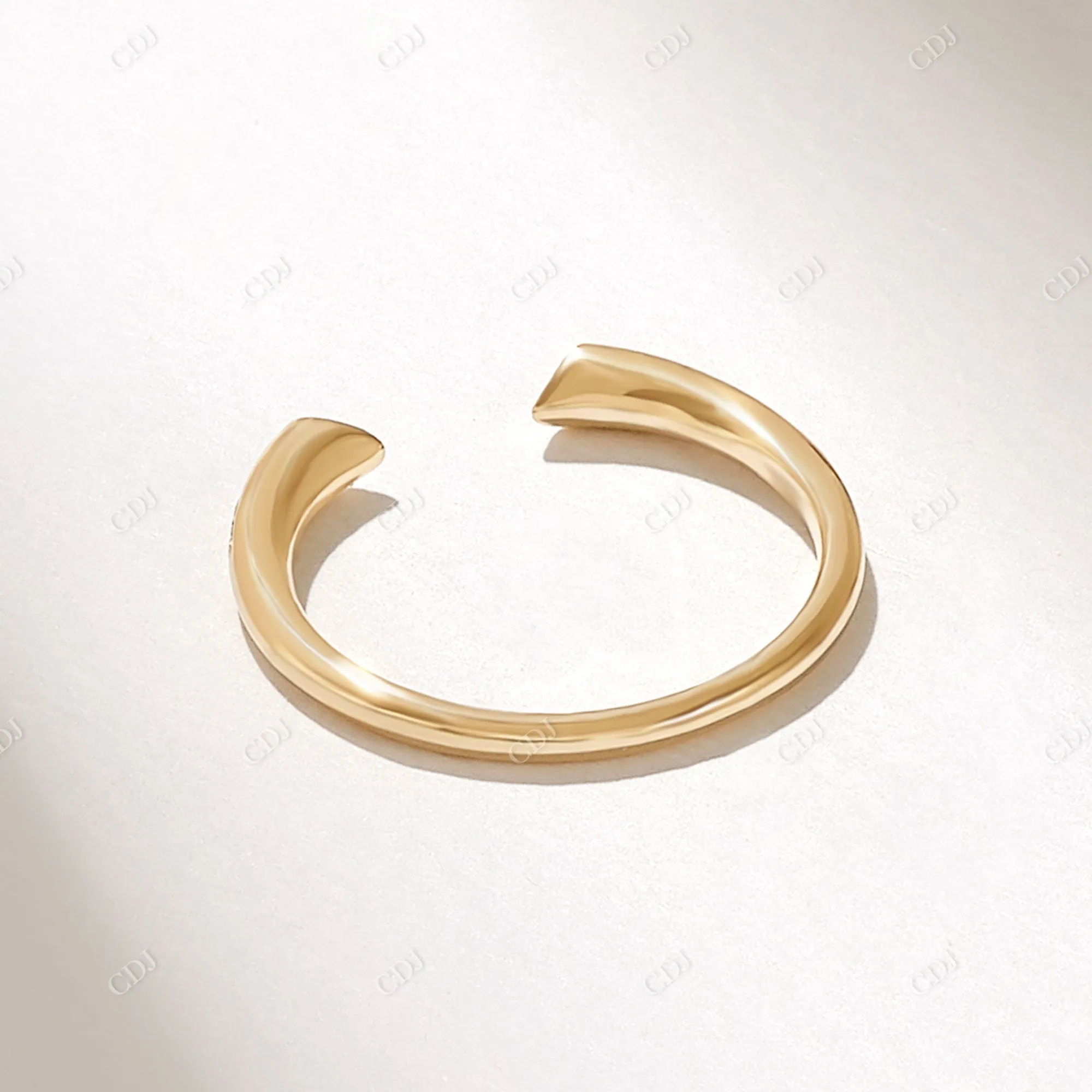 0.07CTW Round Cut CVD Diamond open Cuff Band