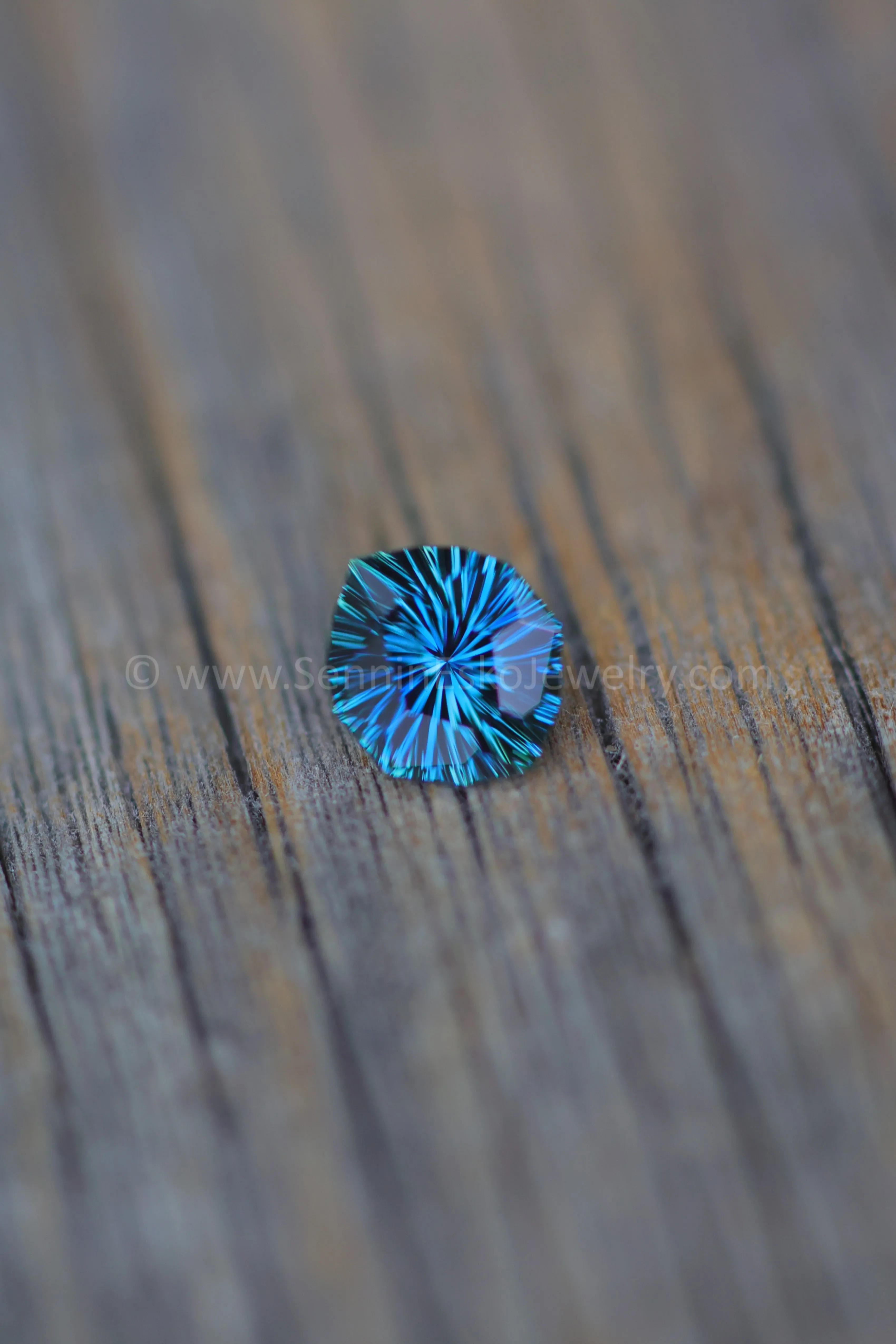 0.91 Carat Deep Blue Sapphire Unusual Tear Drop - 6.7x5.6mm - Galaxy Cut