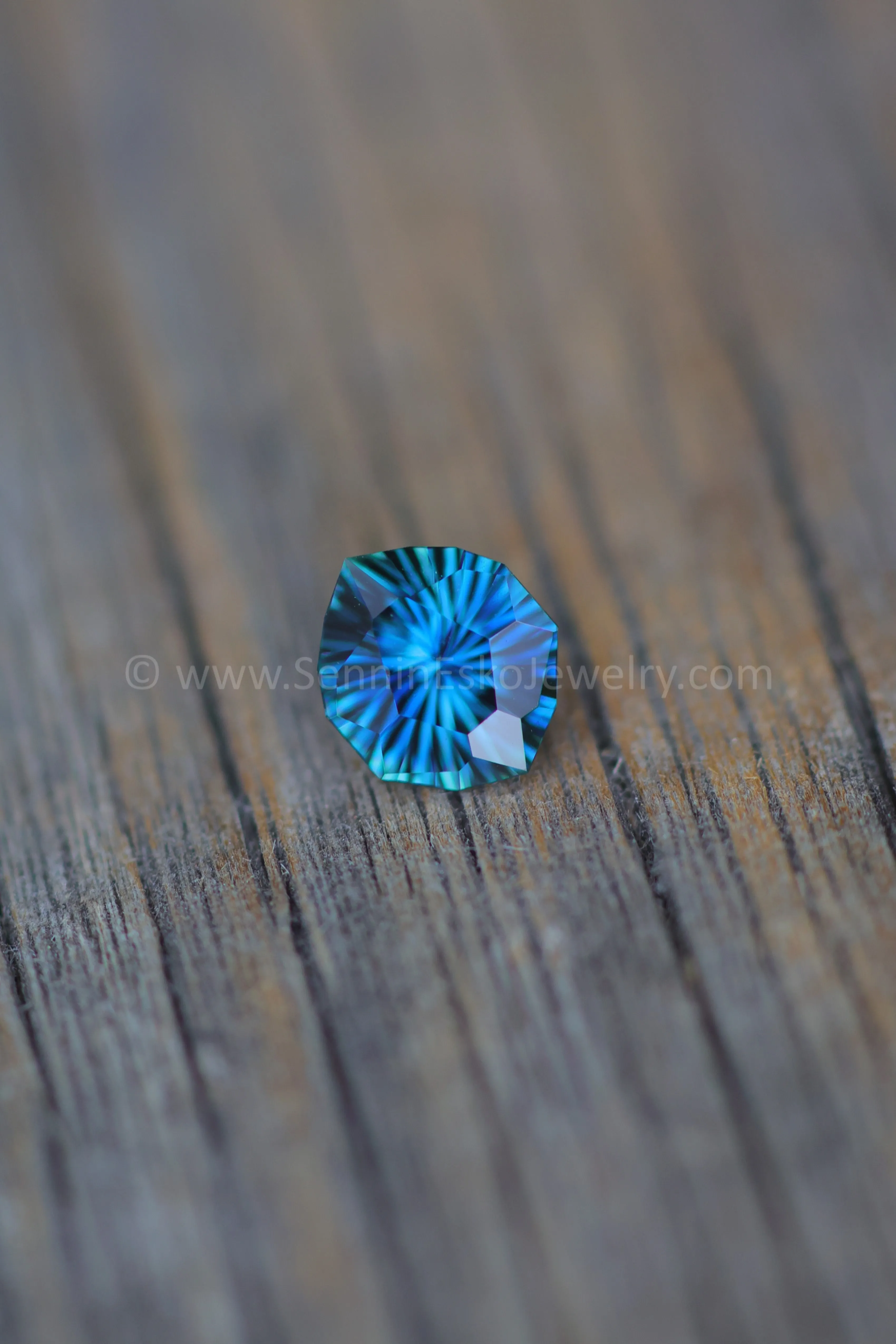 0.91 Carat Deep Blue Sapphire Unusual Tear Drop - 6.7x5.6mm - Galaxy Cut