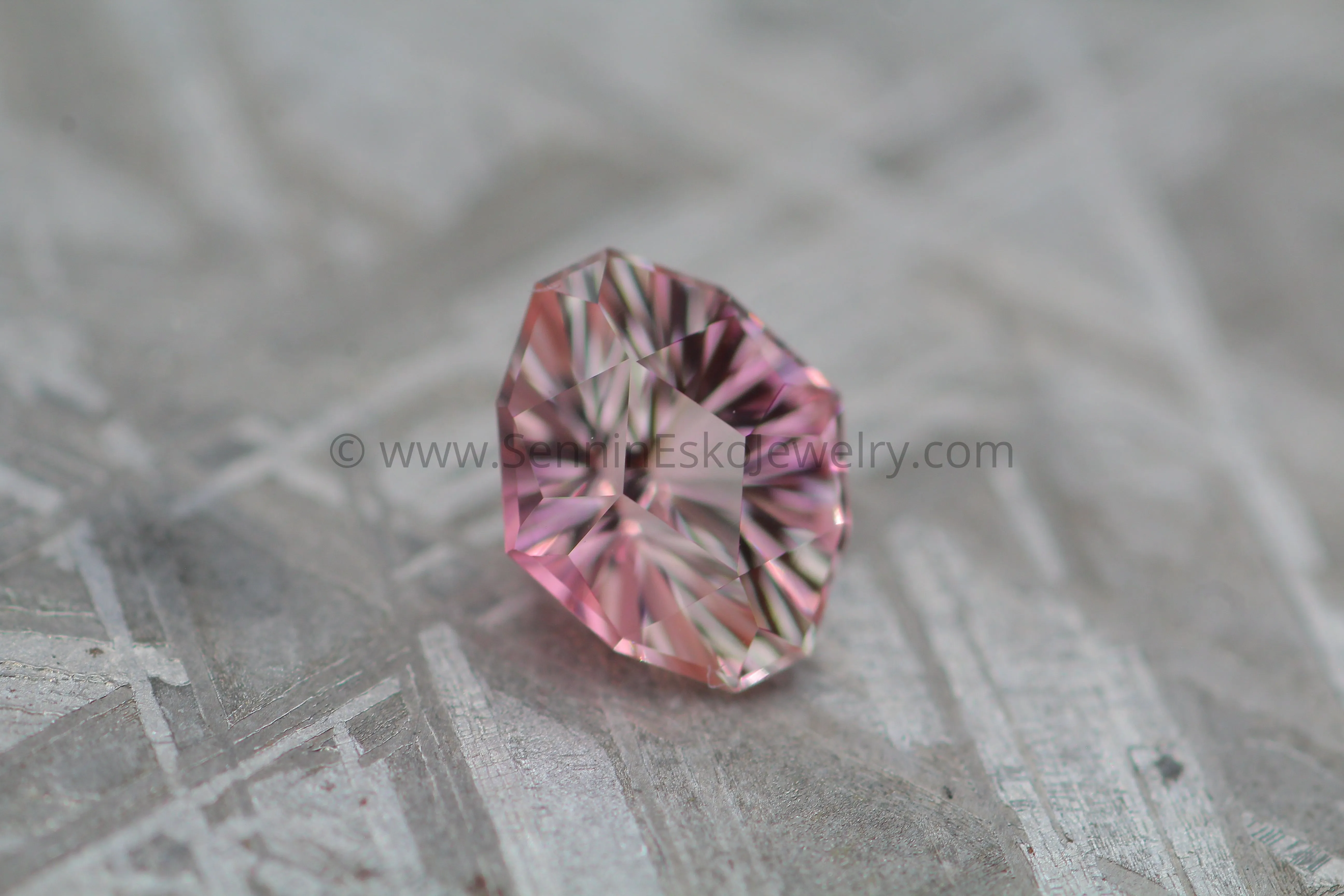 1.16 Ct Pinkish Peach Tourmaline Marquise / Decagon -  Precision Cut, 7.7x6.2mm