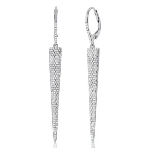 14k Gold 1.15Ct Diamond Dangle Earring, available in White, Rose and Yellow Gold