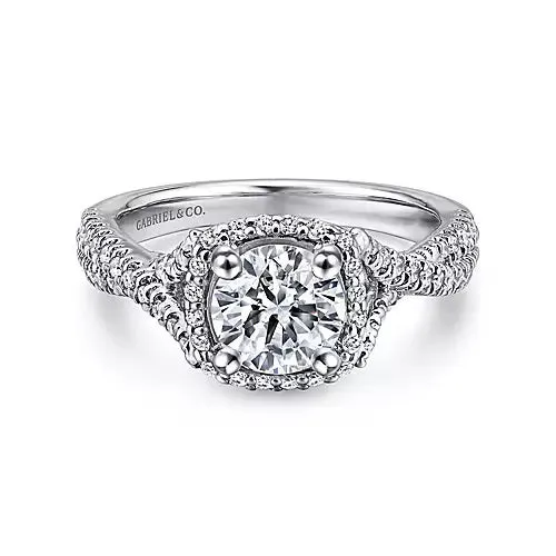 14KW Diamond Semi-Mount Engagement Ring w/ 0.54 ctw