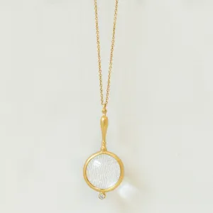 14ky Looking Glass Necklace with 0.05ctw Accent by Marika