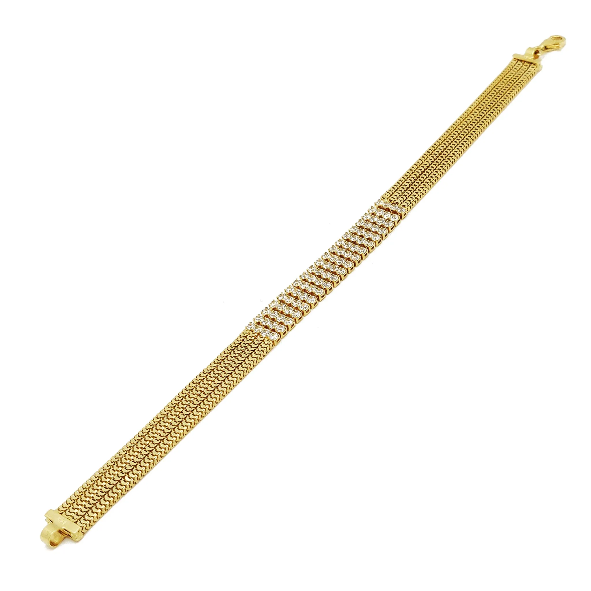 4 Rows Venetian Bracelet CZ (14K)