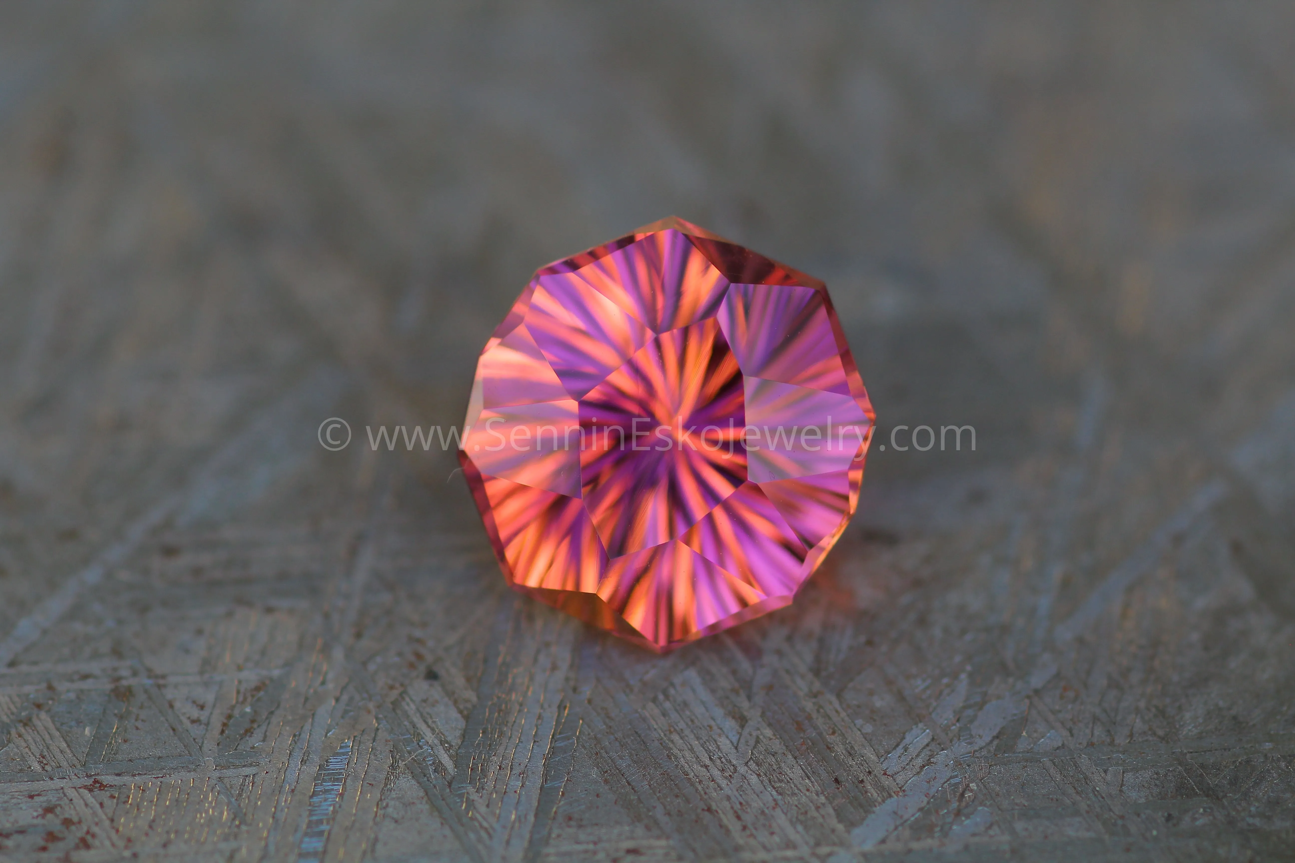6.4 Pink Tourmaline Decagon - 11.3x11.4mm Fantasy Cut