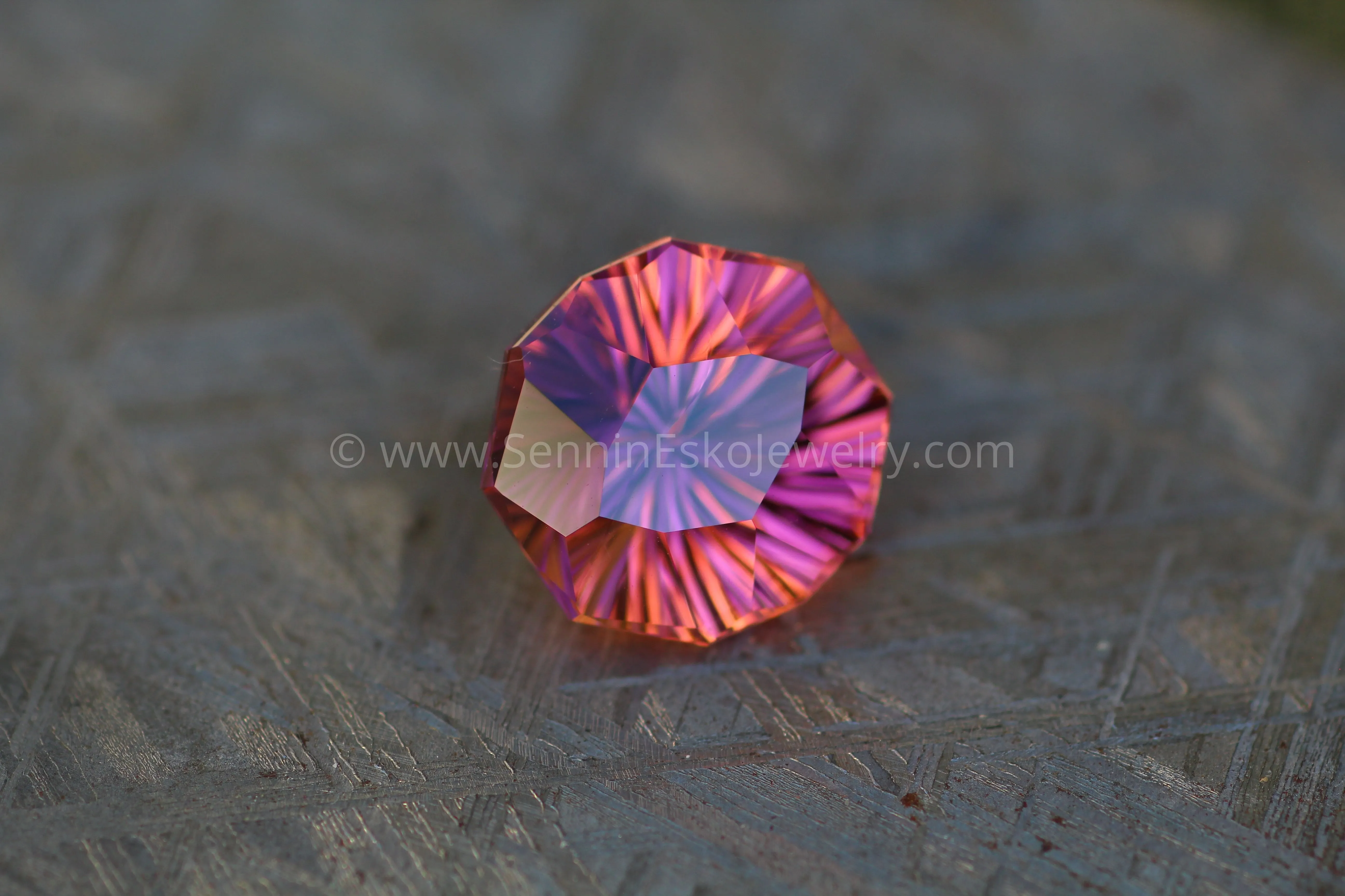 6.4 Pink Tourmaline Decagon - 11.3x11.4mm Fantasy Cut