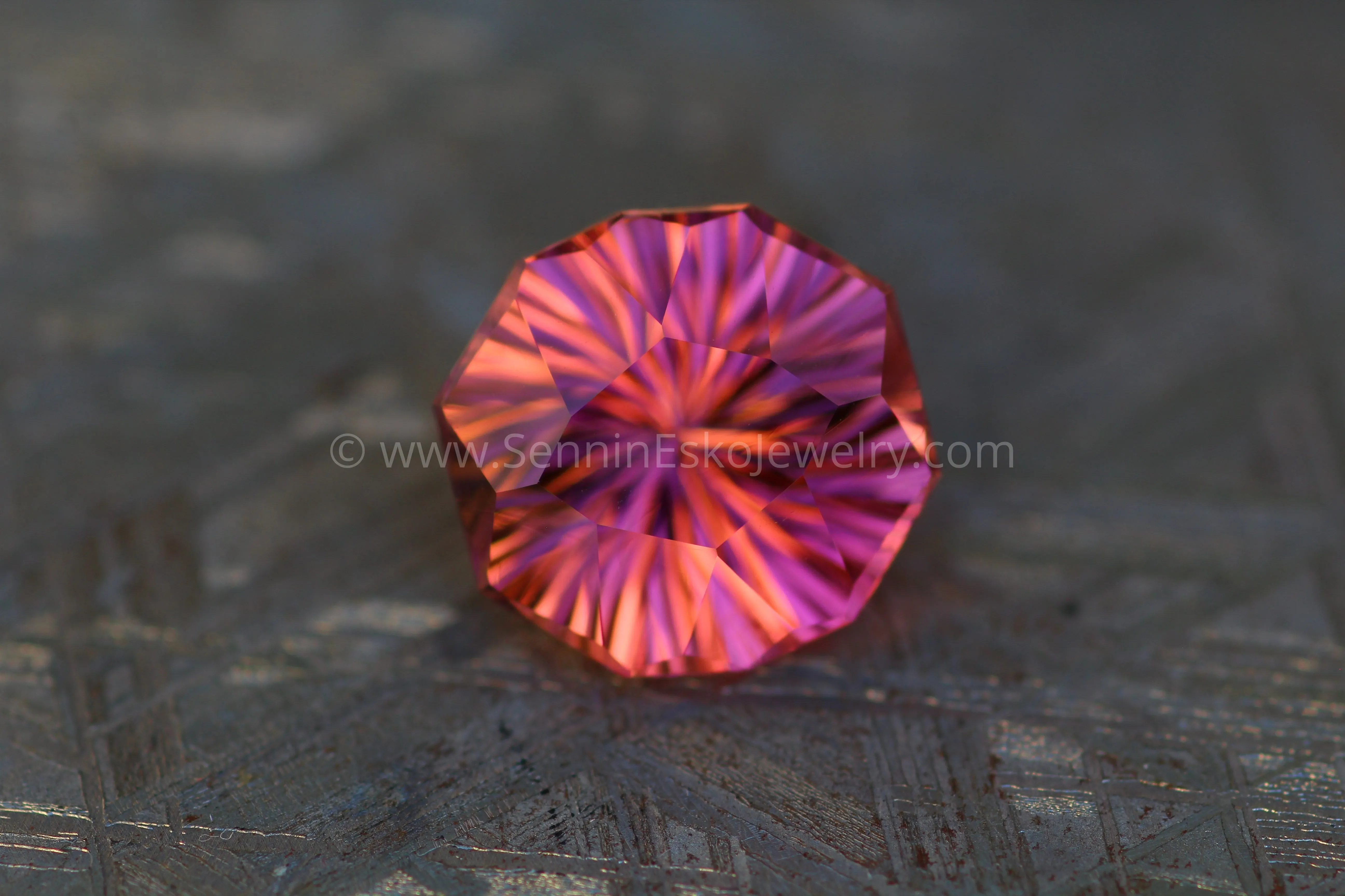 6.4 Pink Tourmaline Decagon - 11.3x11.4mm Fantasy Cut