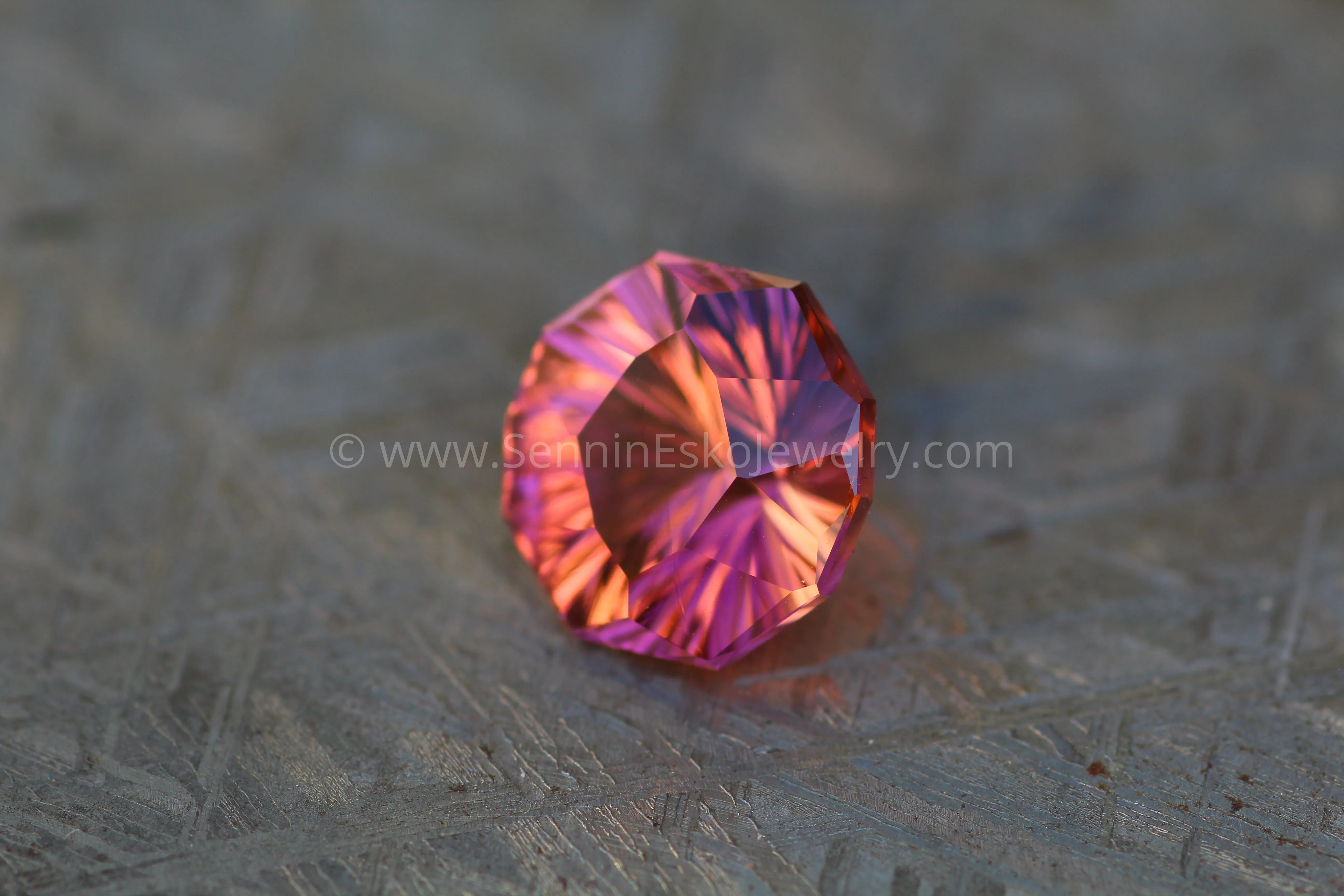 6.4 Pink Tourmaline Decagon - 11.3x11.4mm Fantasy Cut