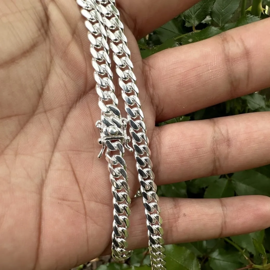 .925 Sterling Silver Miami Cuban Chain / Bracelet