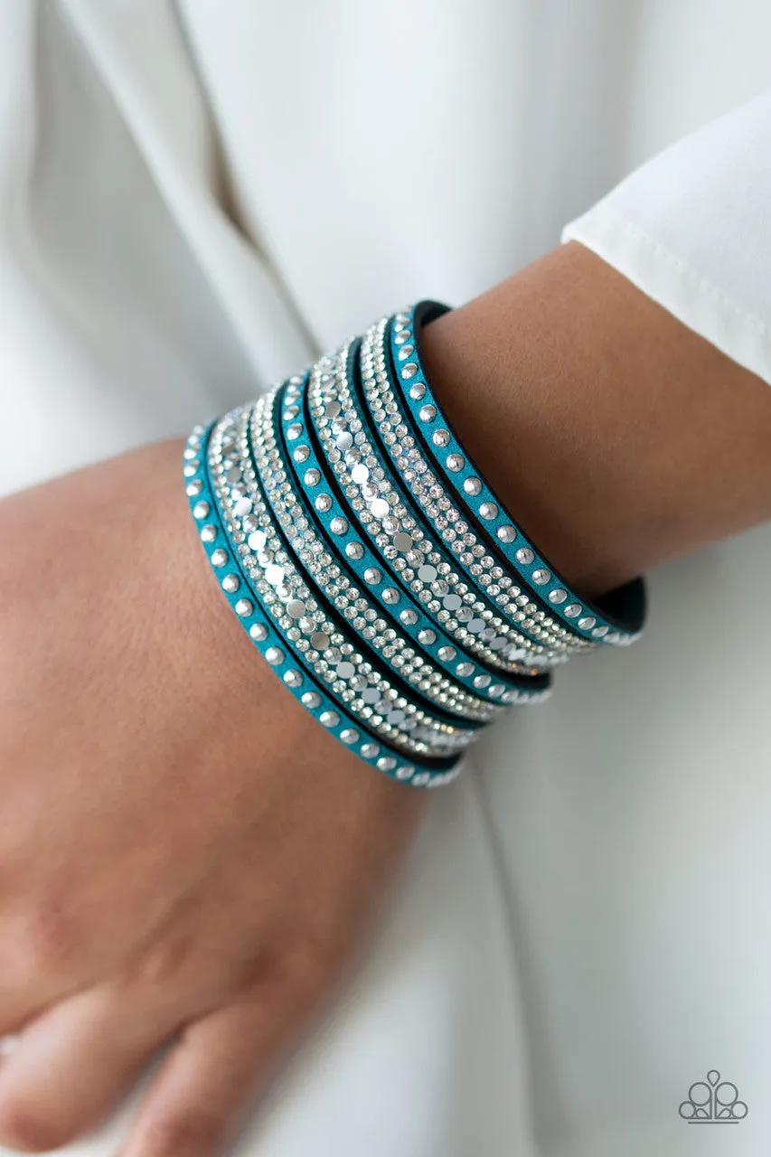 All Hustle and Hairspray Blue Paparazzi Bracelet