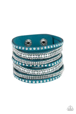 All Hustle and Hairspray Blue Paparazzi Bracelet