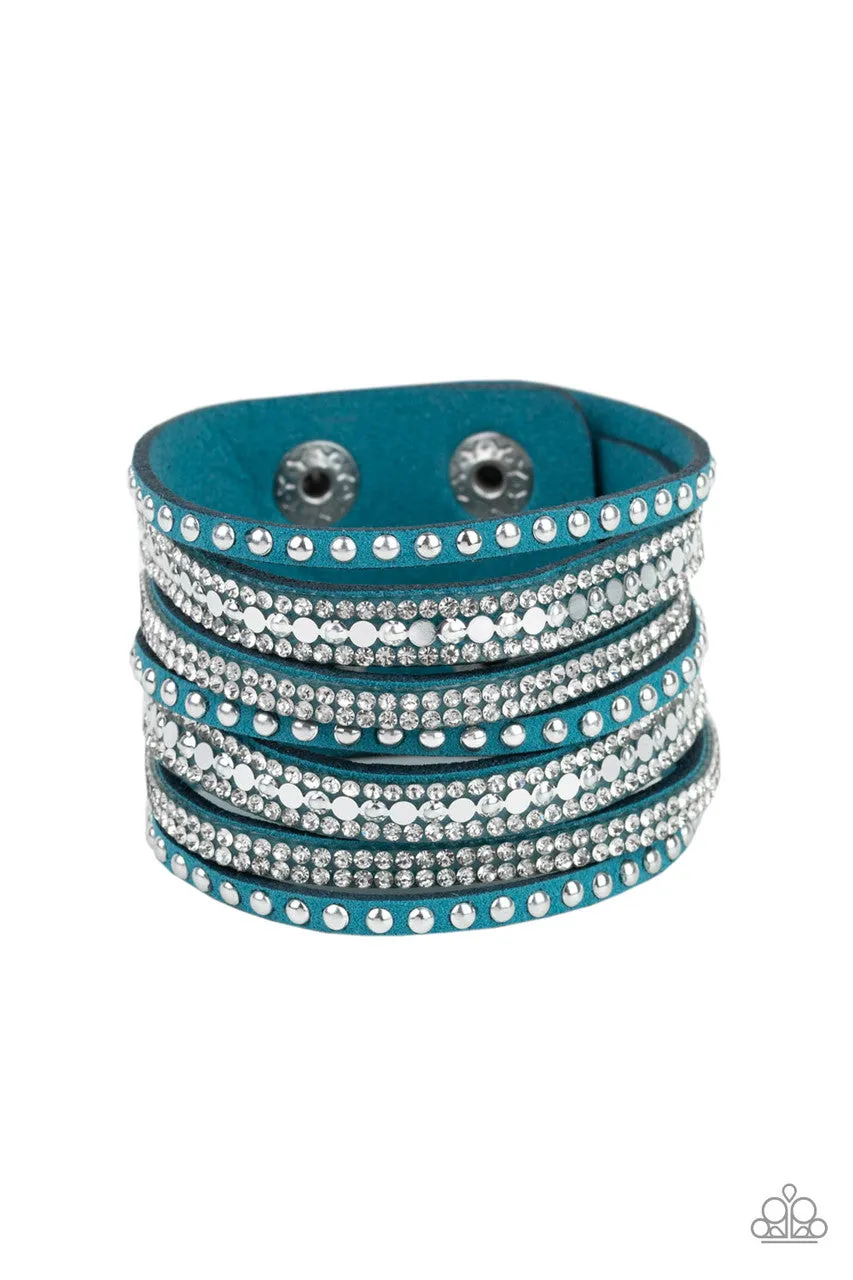 All Hustle and Hairspray Blue Paparazzi Bracelet