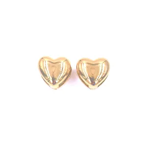 Ashley Gold Stainless Steel Gold Plated Small Heart Cuff Earrings