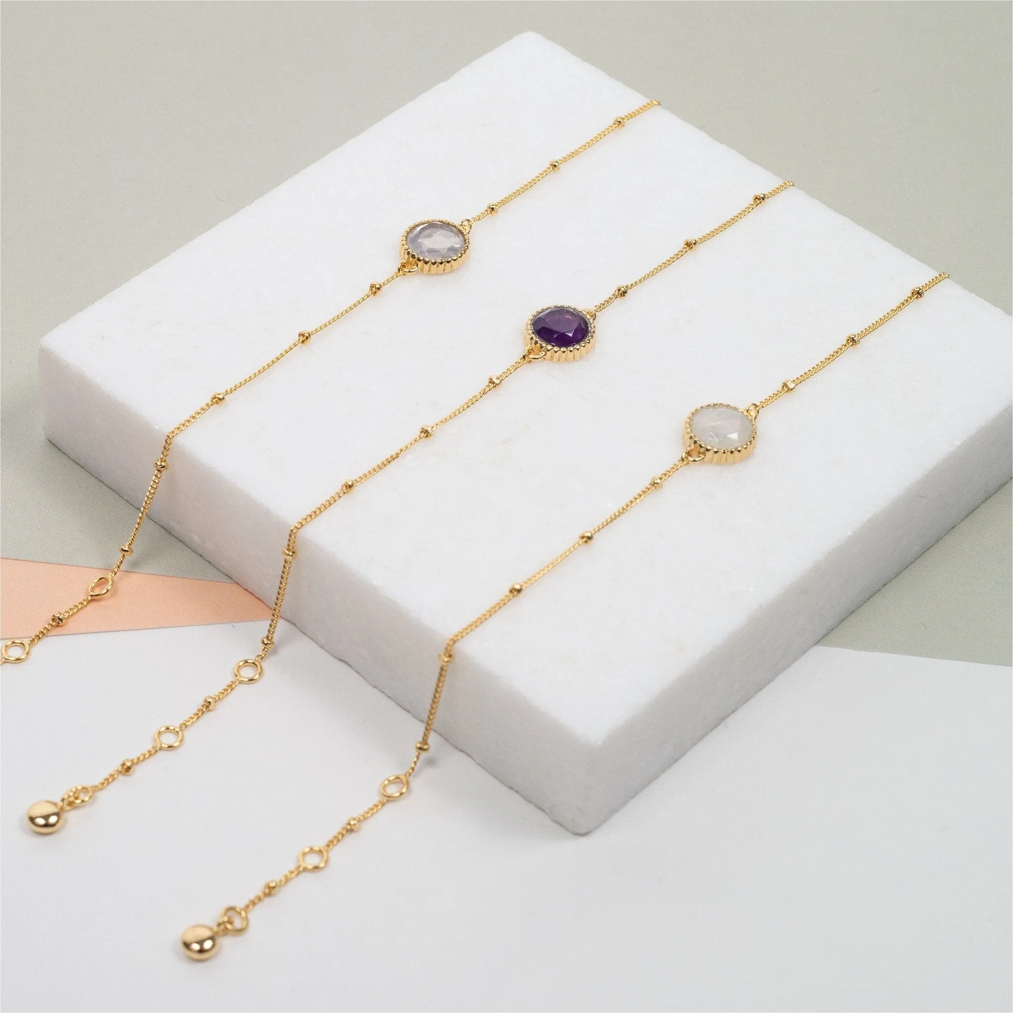 Barcelona February Amethyst Birthstone Bracelet