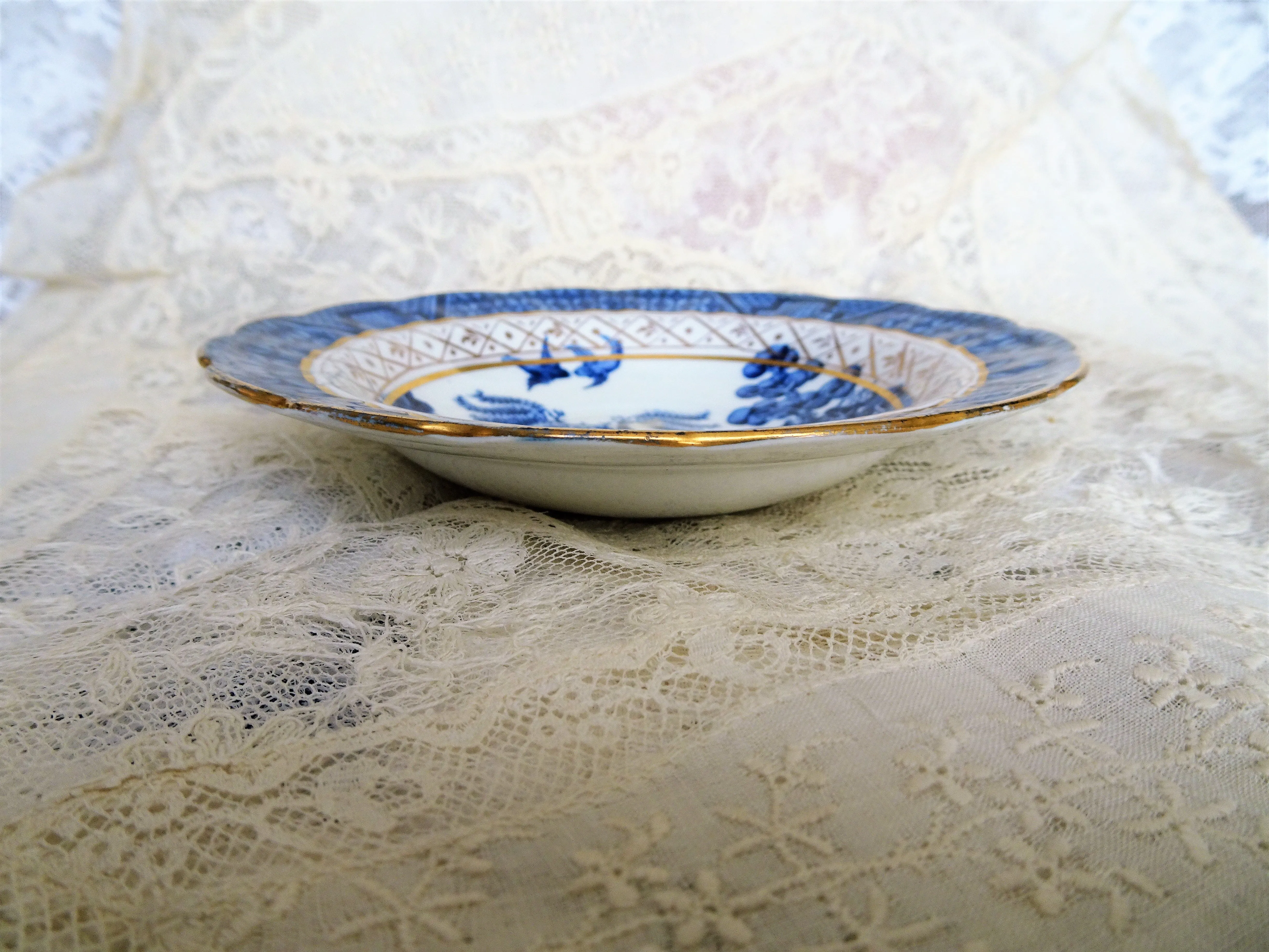 BEAUTIFUL Vintage Blue willow Teacup and Saucer, English Made, Blue and White China, Deep Saucer, Collectible Vintage Cups and Saucers