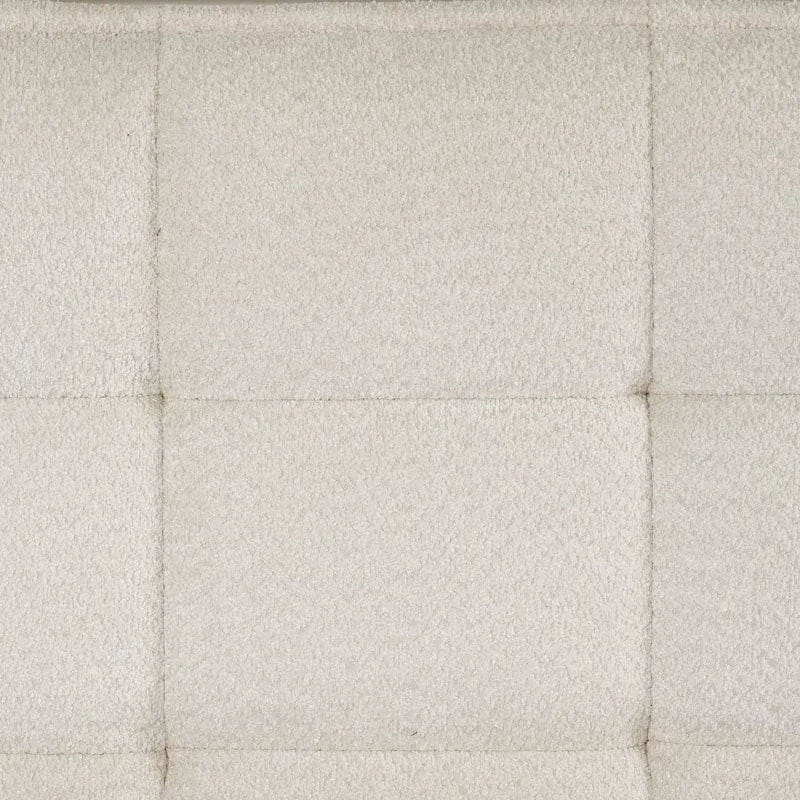Becky Boucle King Size Bedframe - Off White