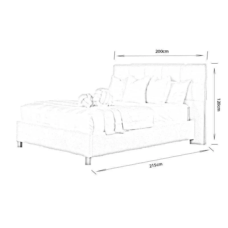 Becky Boucle King Size Bedframe - Off White