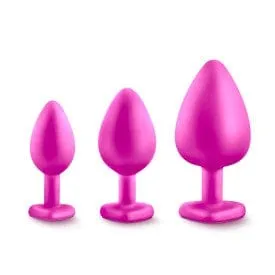 Blush Luxe Pink With White Gems Bling Plugs Training Kit