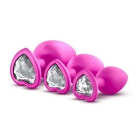 Blush Luxe Pink With White Gems Bling Plugs Training Kit