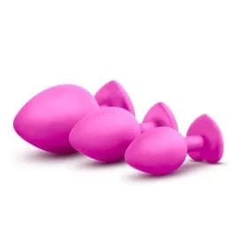 Blush Luxe Pink With White Gems Bling Plugs Training Kit