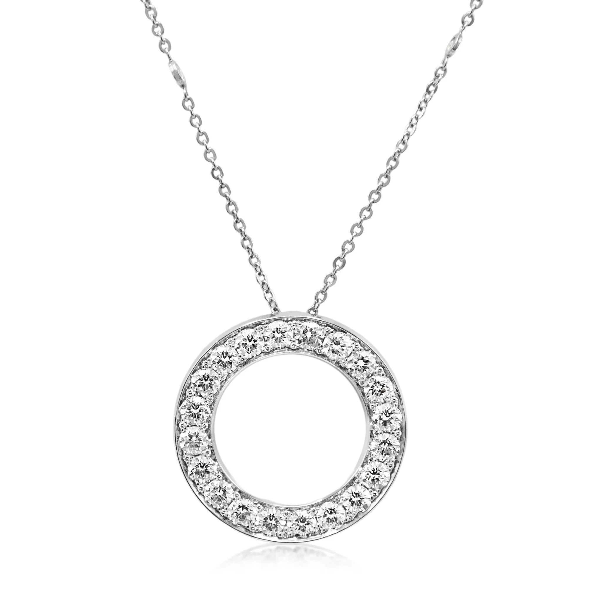 Boodles Roulette Mega Diamond Pendant Necklace - Platinum