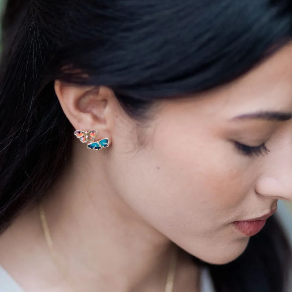 Butterfly Studs Blue