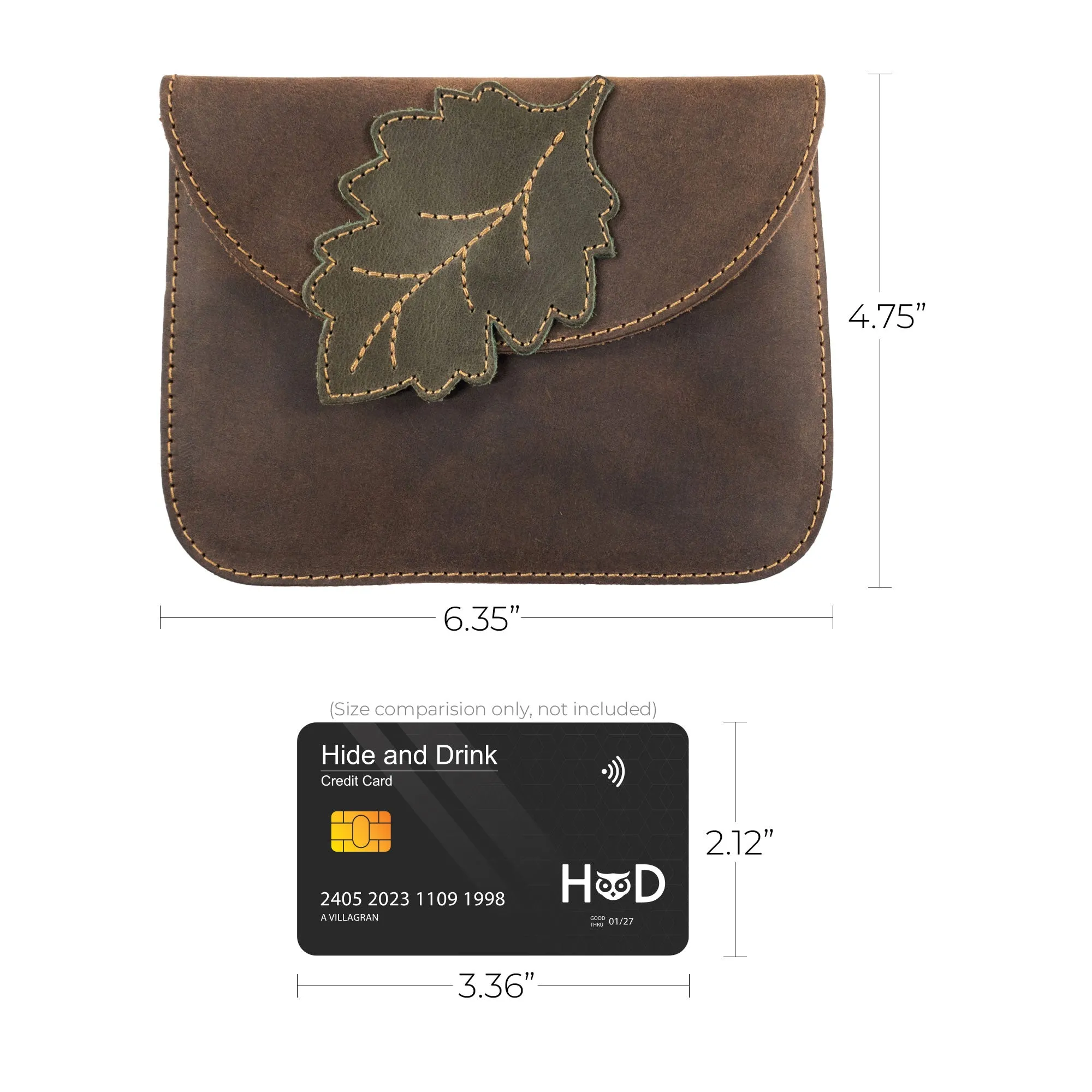 Card Wallet Leaves Design