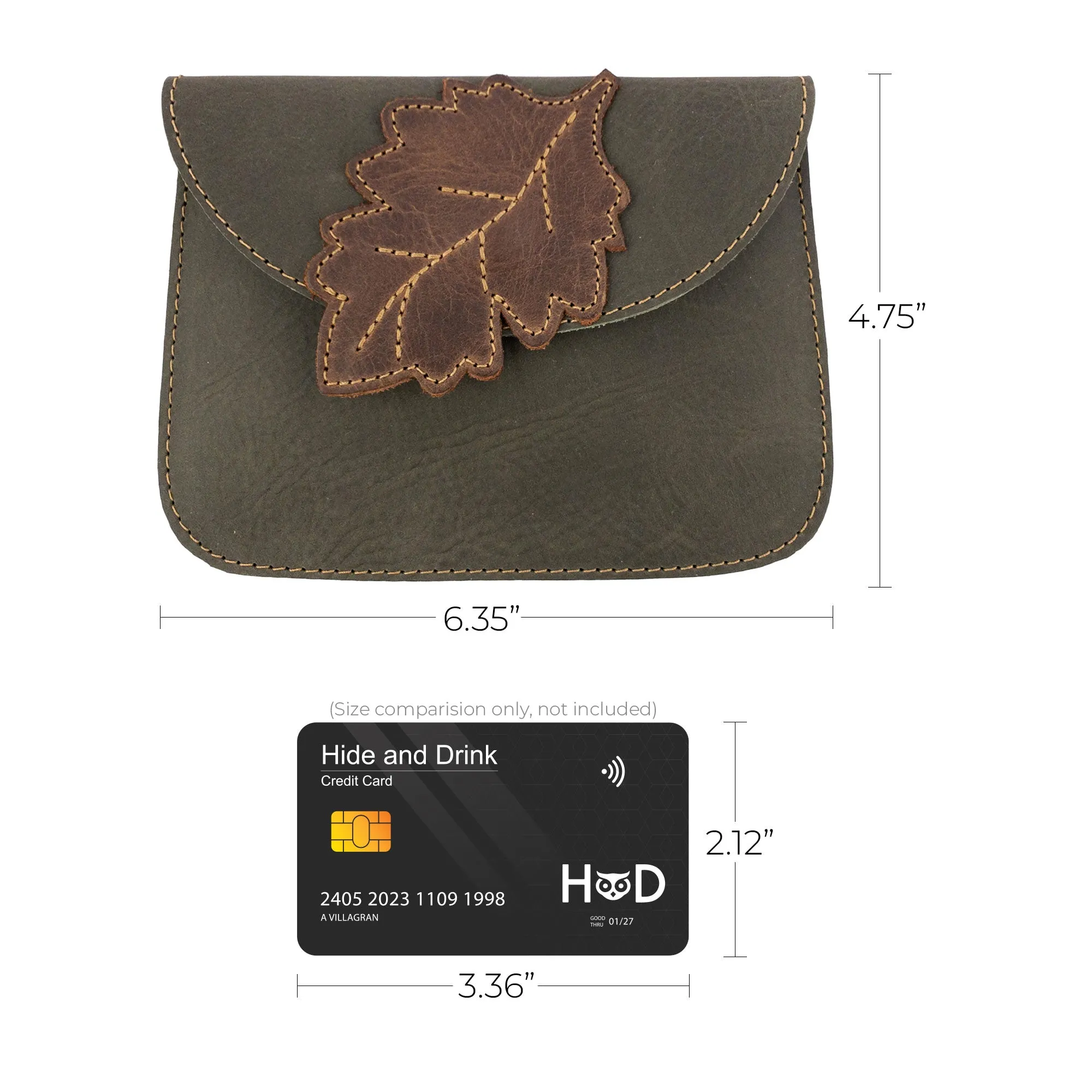 Card Wallet Leaves Design