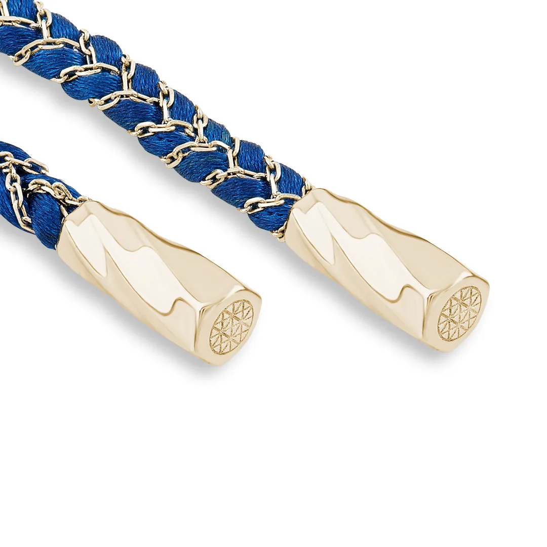 Chain and Silk Bracelet in Gold