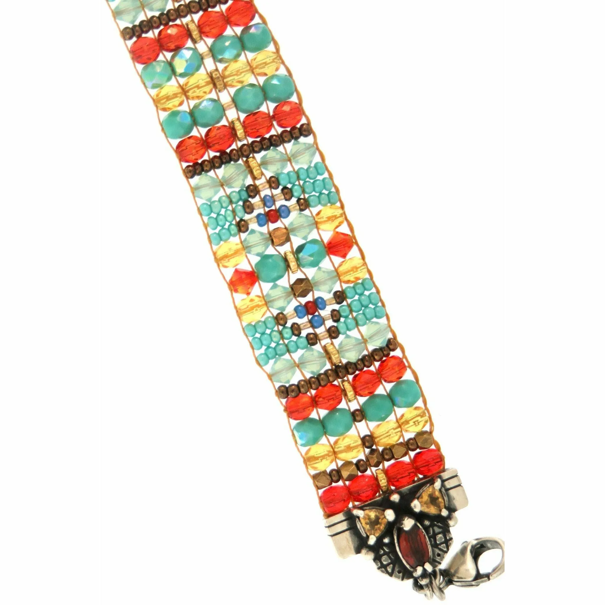 Chili Rose Canyon Peaks with Fancy Gem Stone TIps Bracelet
