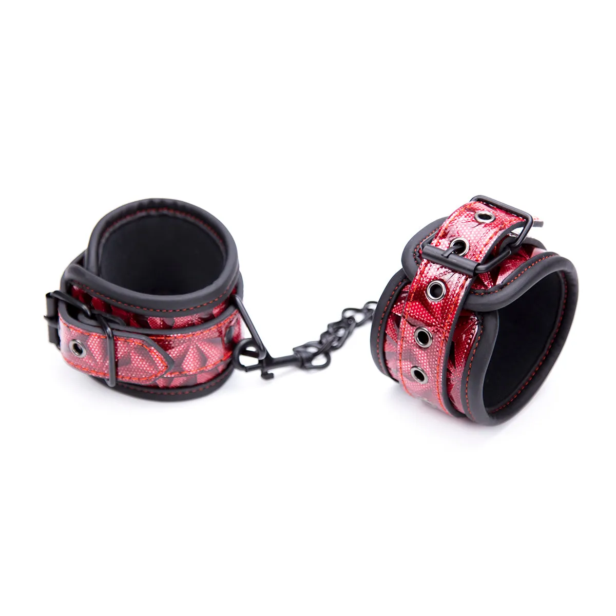 Cuff Wrist - Red Diamond Plate Design with Black Trim