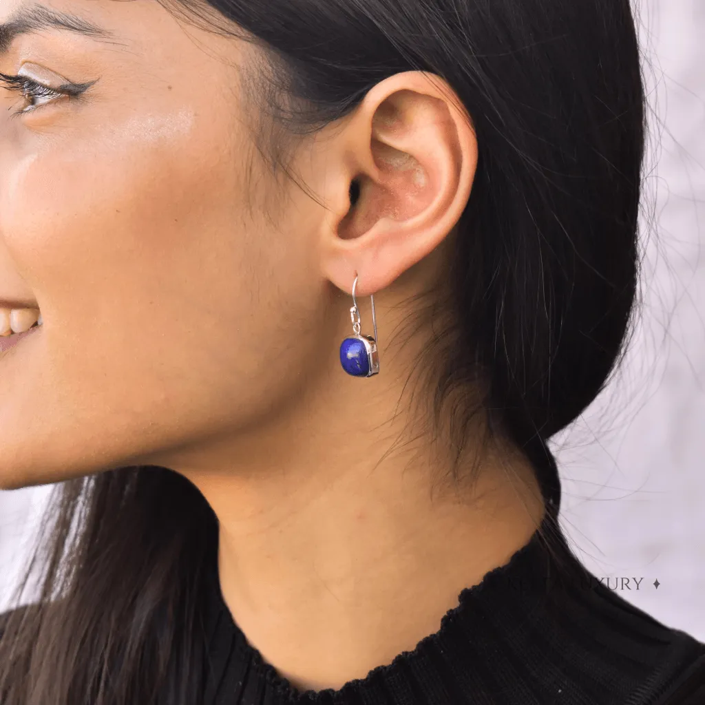 Cushion Conquer - Lapis Earrings