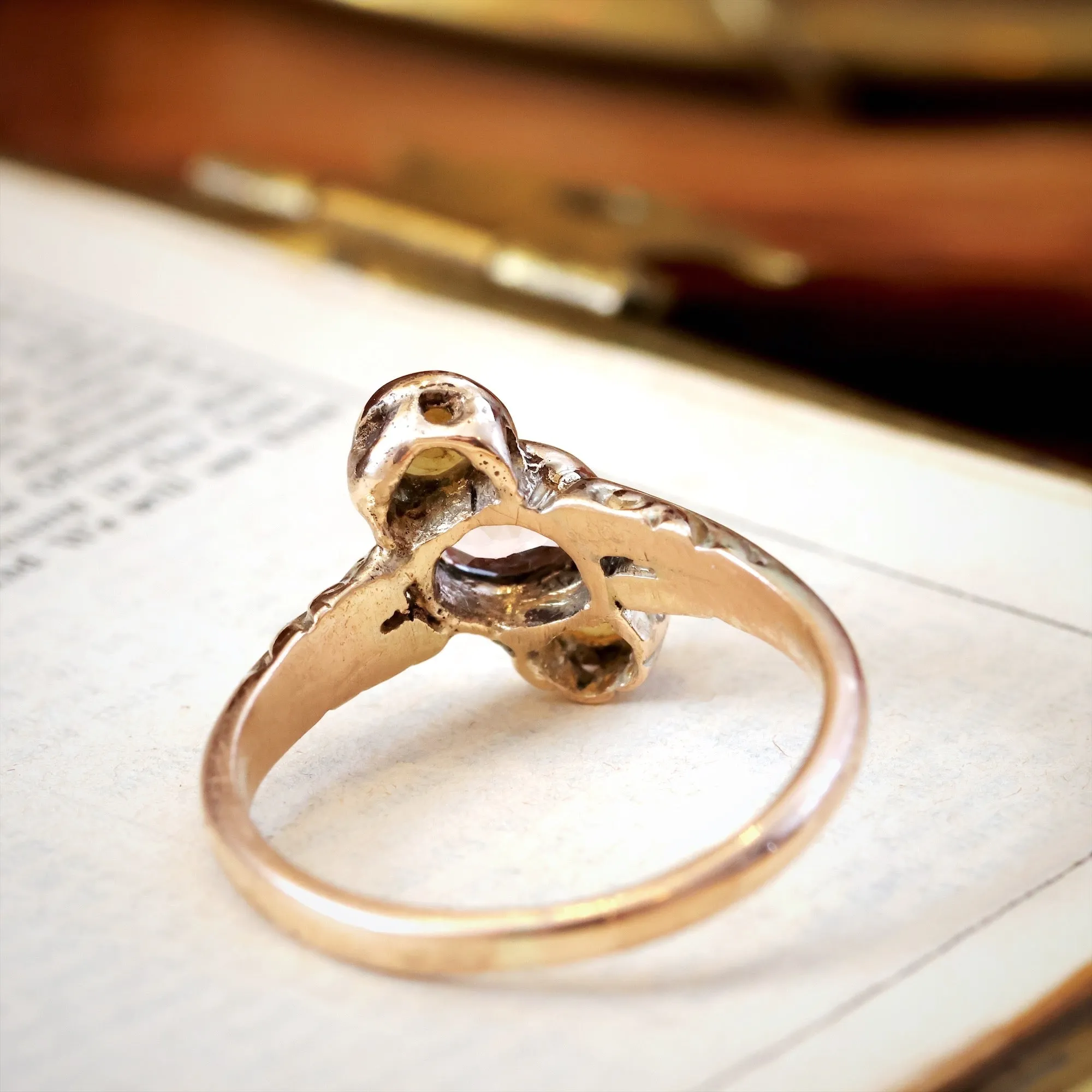 Edwardian Pearl and Morganite Dress Ring