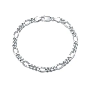 FANCIME Men's Figaro Sterling Silver Bracelet
