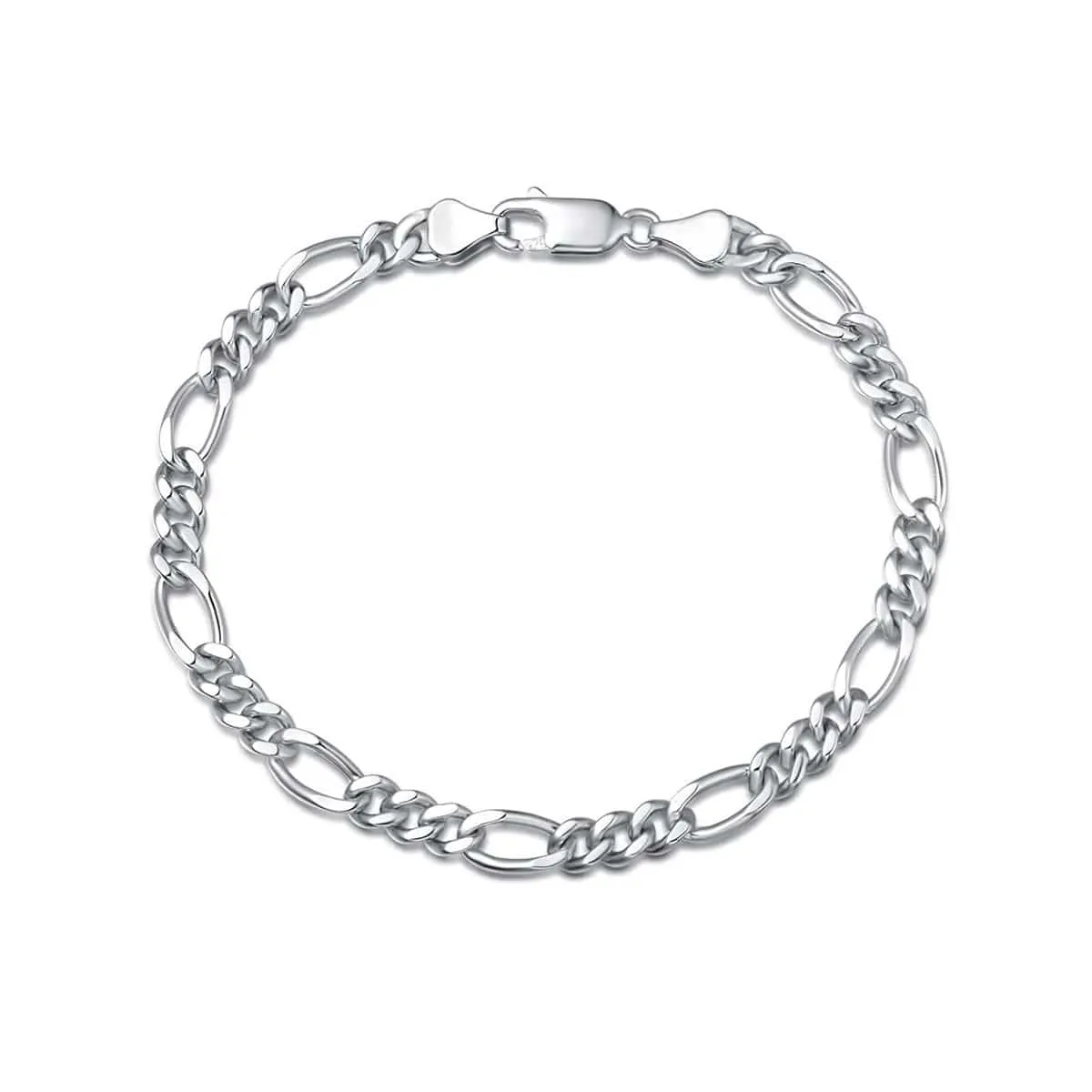FANCIME Men's Figaro Sterling Silver Bracelet