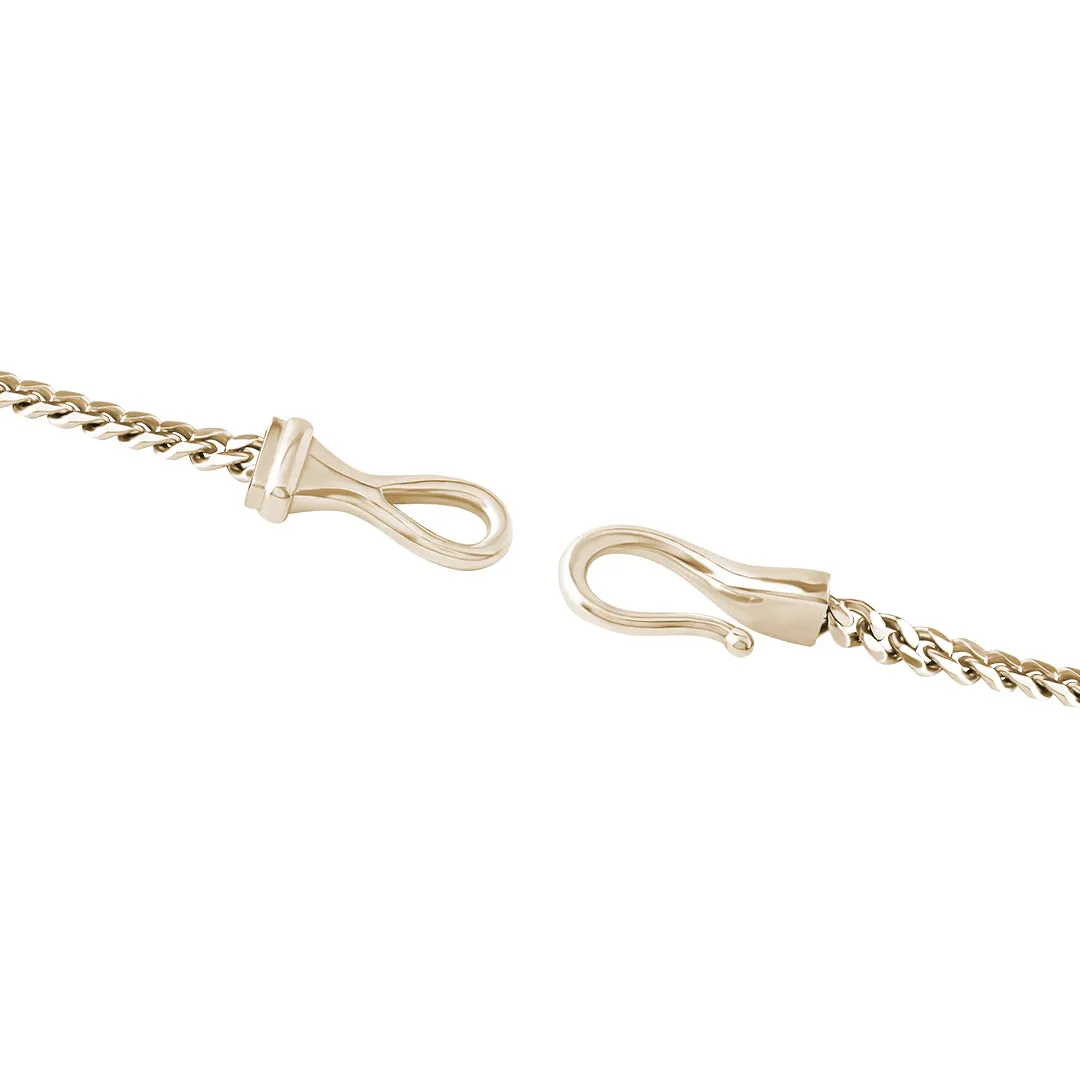 Fish Hook Cuban Chain Bracelet in Gold