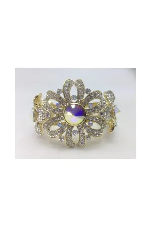 Flower Diamante Gem Stone Bracelet