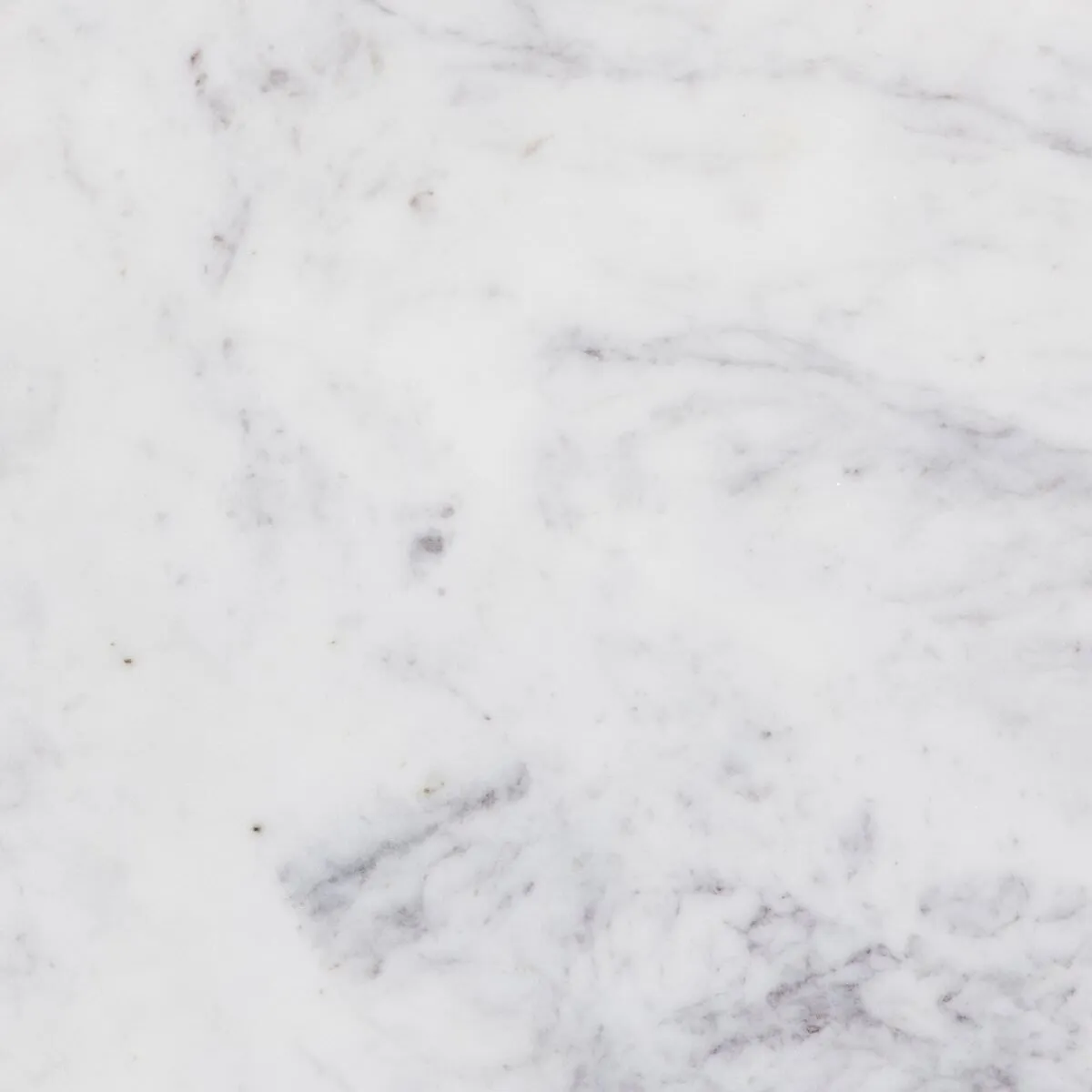 Four Hands Cyprus End Table in Veined Solid White Marble