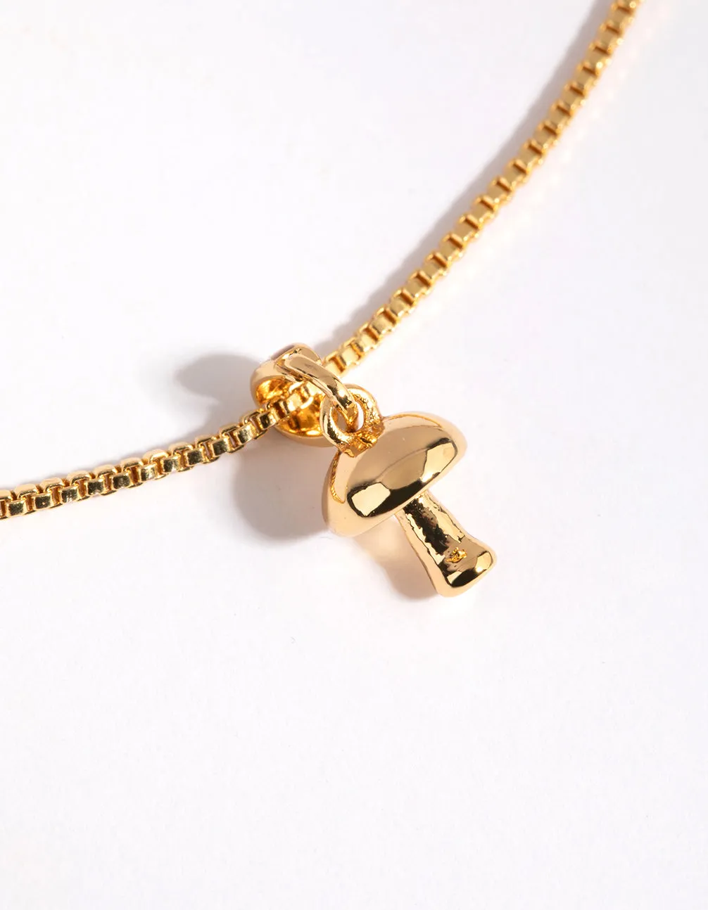 Gold Plated Mushroom Charm