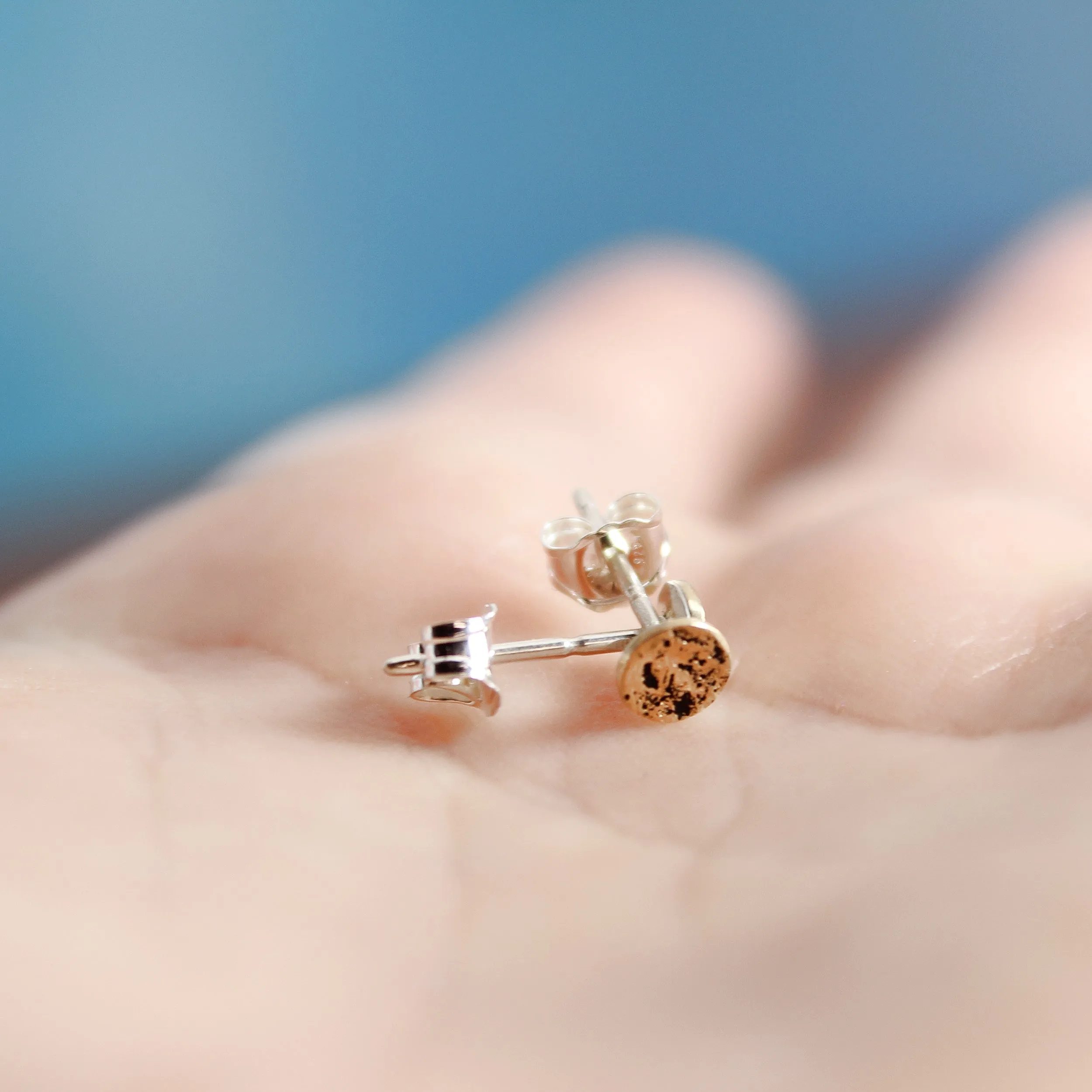 Gold Stud Earrings Galaxy