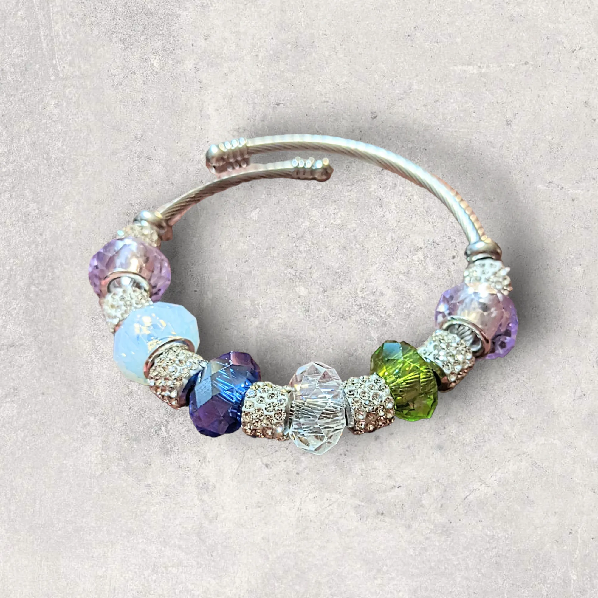 Happy Family - Birthstone Euro Cuff Wrap Bracelet