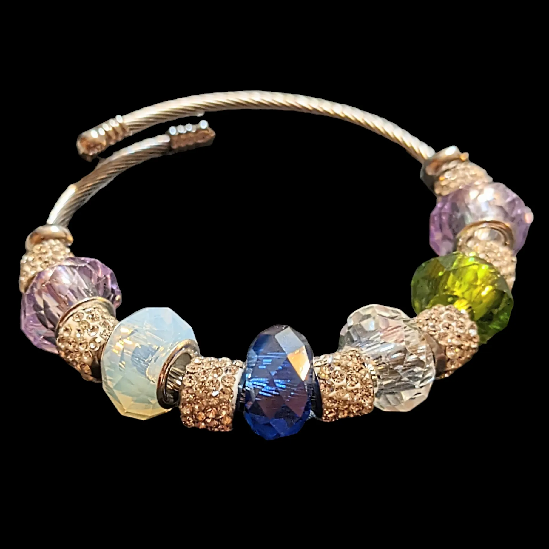 Happy Family - Birthstone Euro Cuff Wrap Bracelet