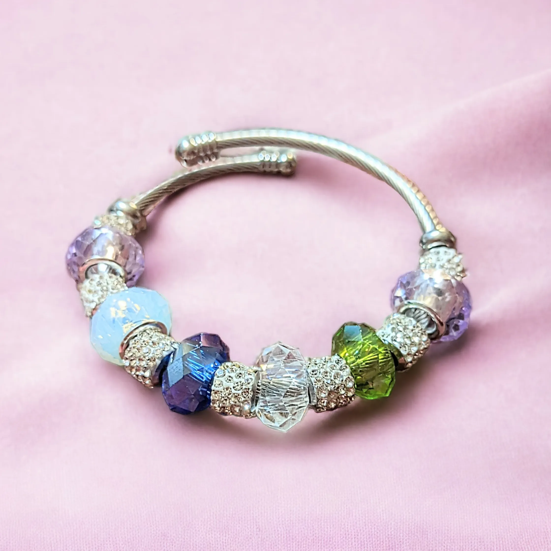 Happy Family - Birthstone Euro Cuff Wrap Bracelet