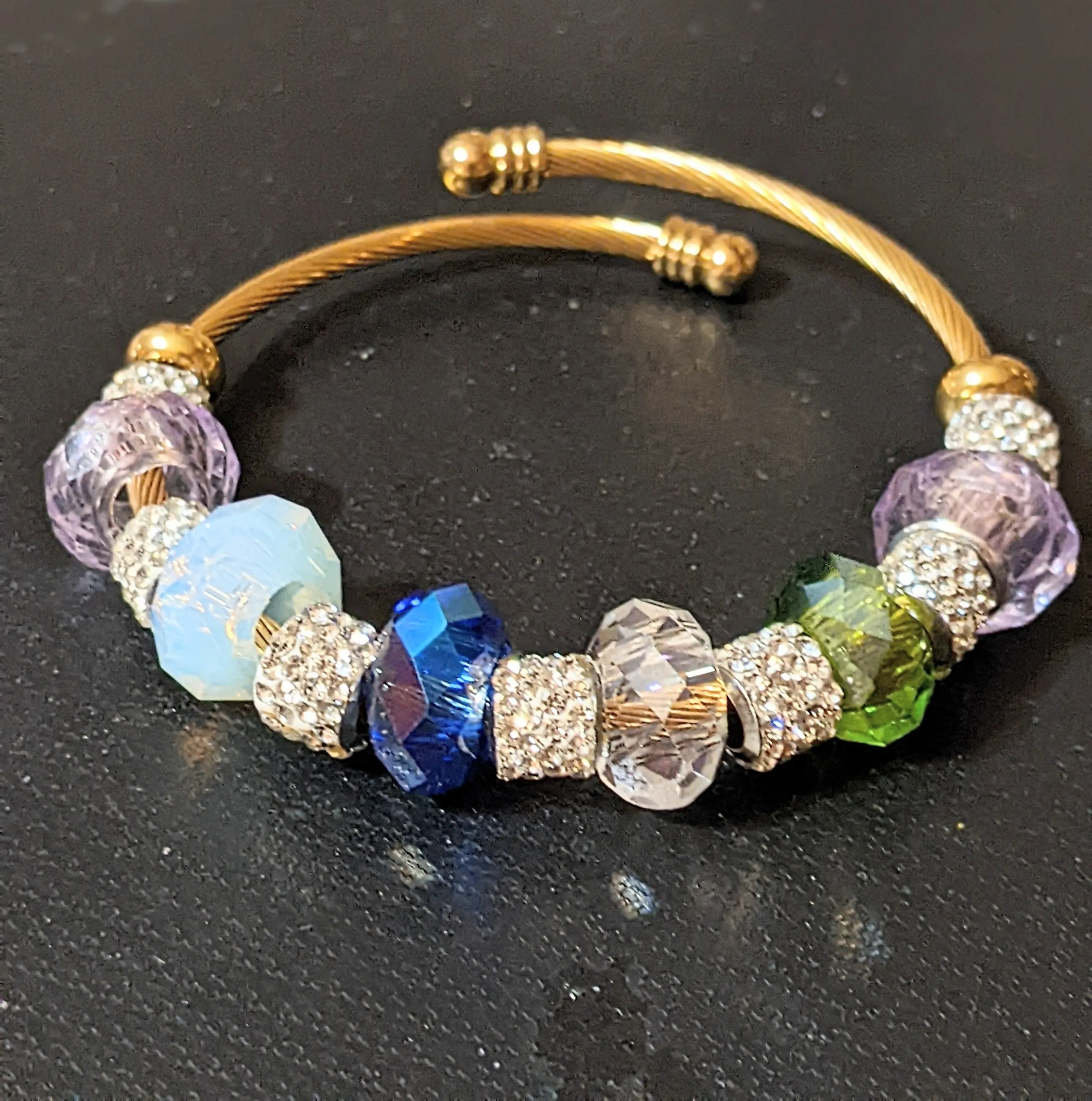 Happy Family - Birthstone Euro Cuff Wrap Bracelet