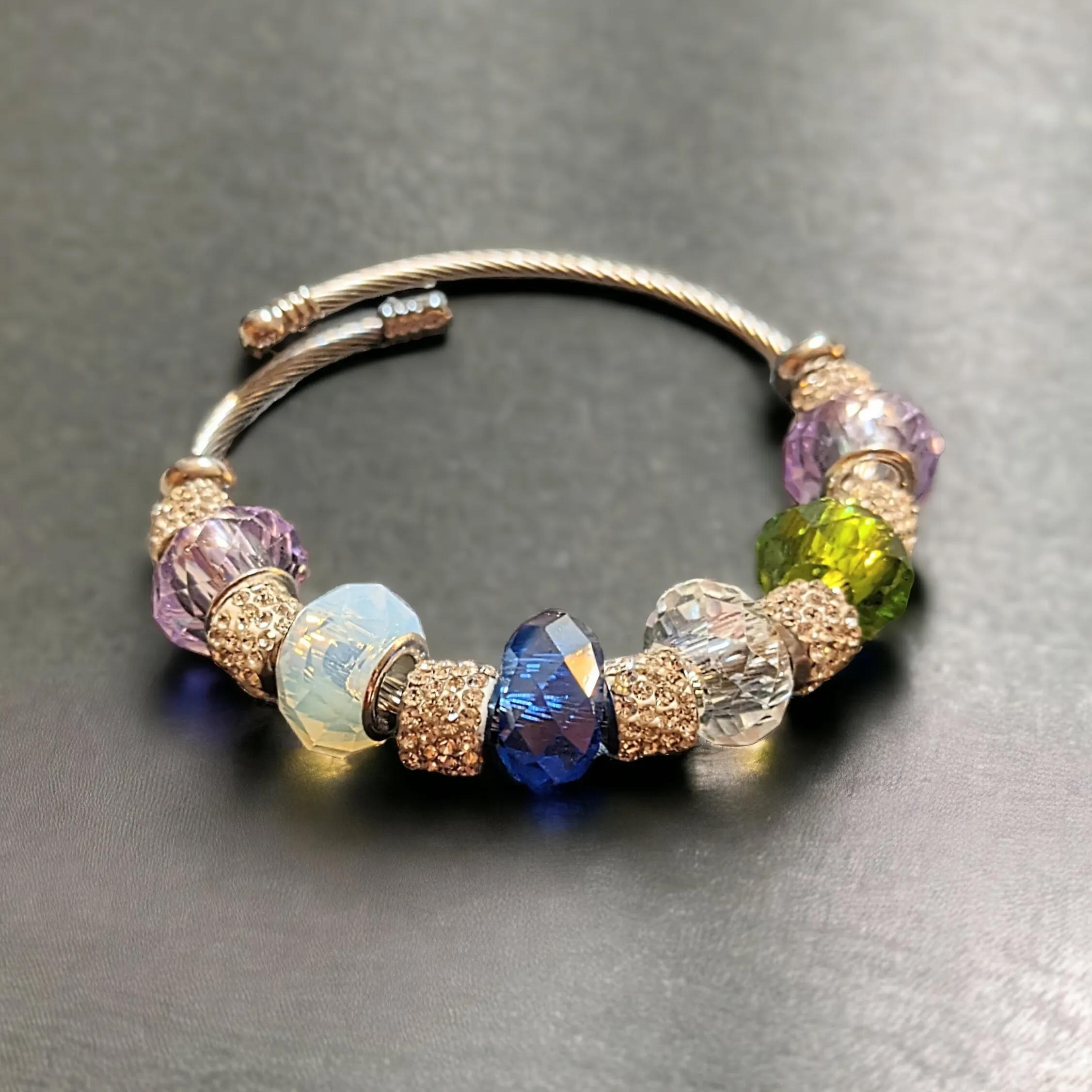 Happy Family - Birthstone Euro Cuff Wrap Bracelet