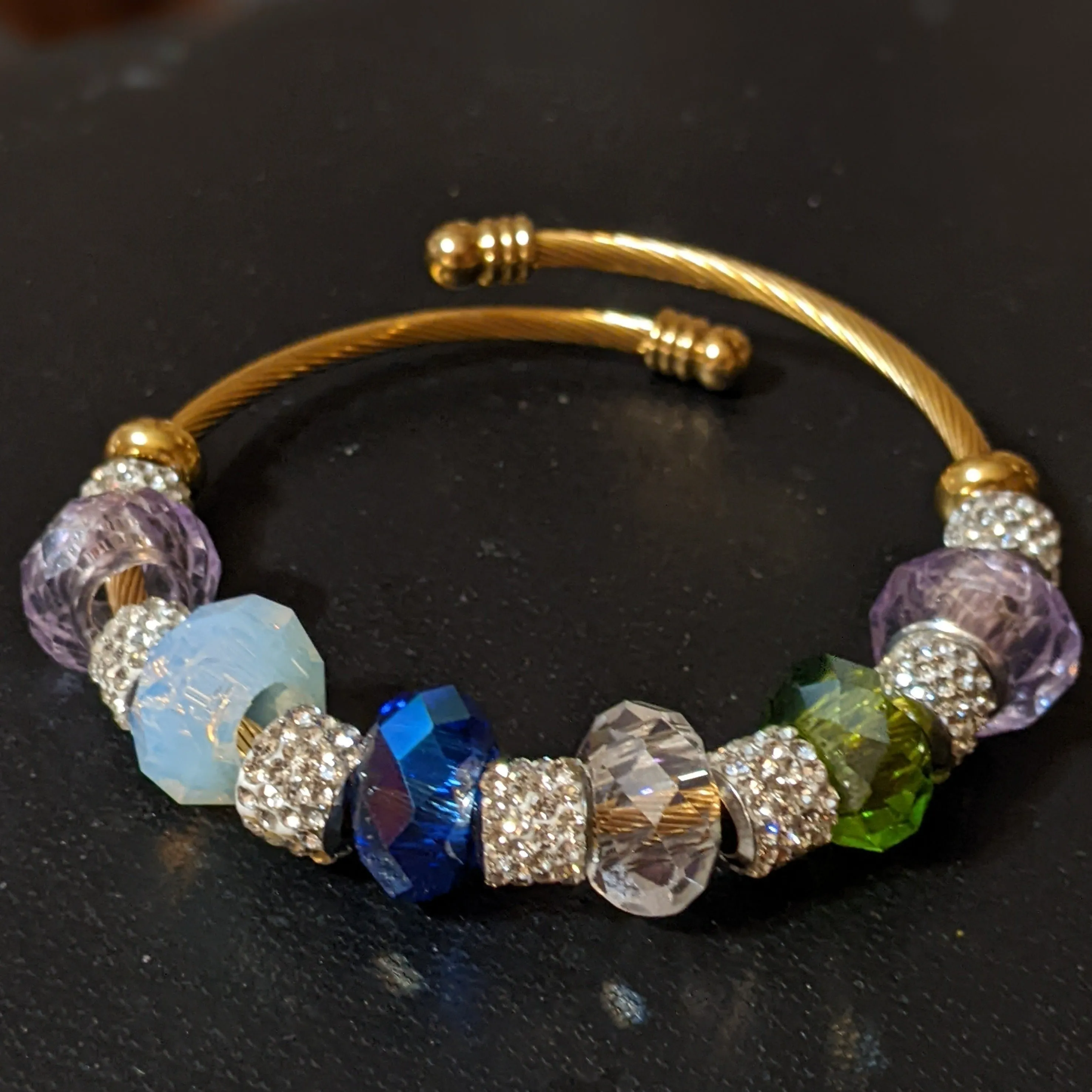 Happy Family - Birthstone Euro Cuff Wrap Bracelet
