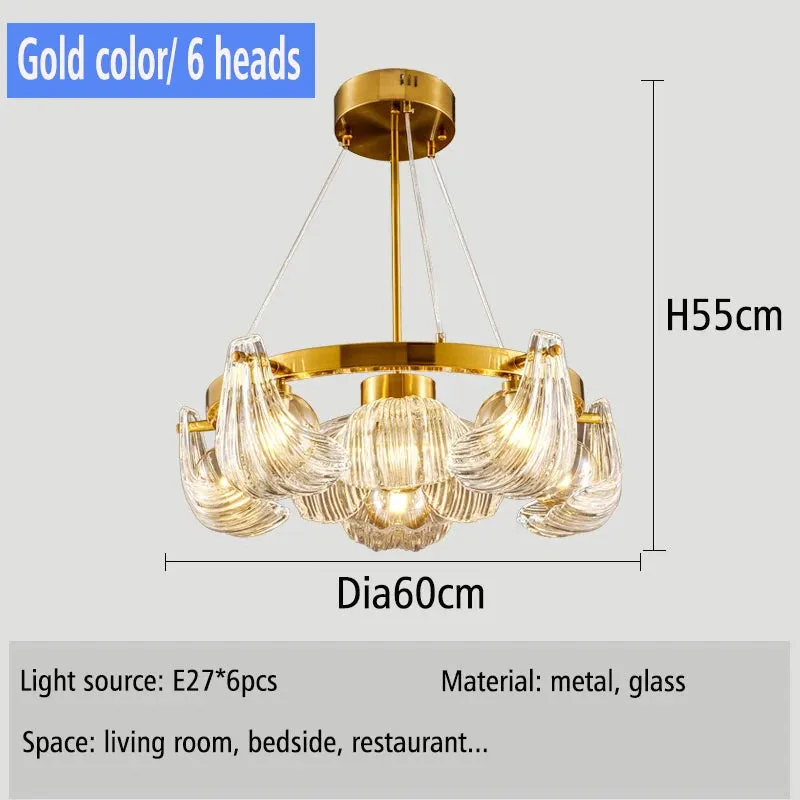 IIS Modern Shell Glass Lampshade Table/Floor/Pendant Light Fixture G9 Socket