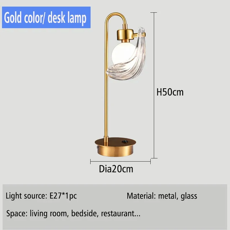IIS Modern Shell Glass Lampshade Table/Floor/Pendant Light Fixture G9 Socket