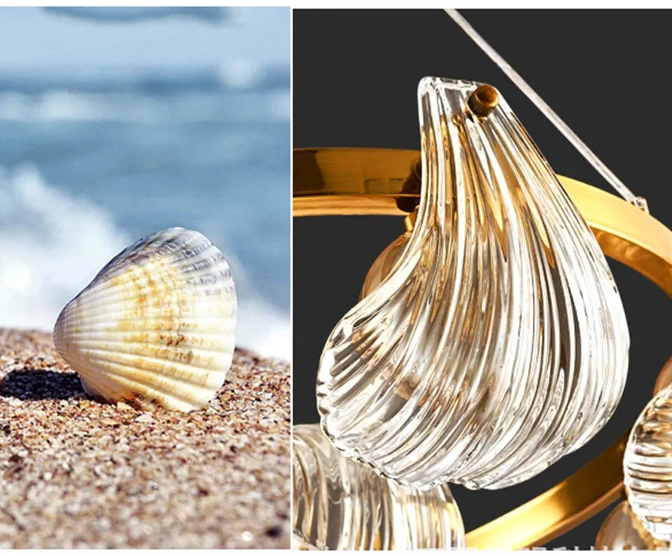 IIS Modern Shell Glass Lampshade Table/Floor/Pendant Light Fixture G9 Socket