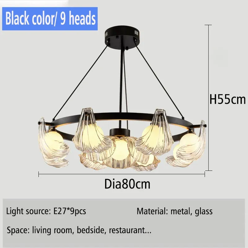 IIS Modern Shell Glass Lampshade Table/Floor/Pendant Light Fixture G9 Socket